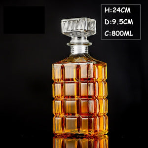 Open image in slideshow, WineWhiskyPlus  0.5L&amp;1L Crafted Glass Decanter Whisky Glasses Set FREE DELIVERY!
